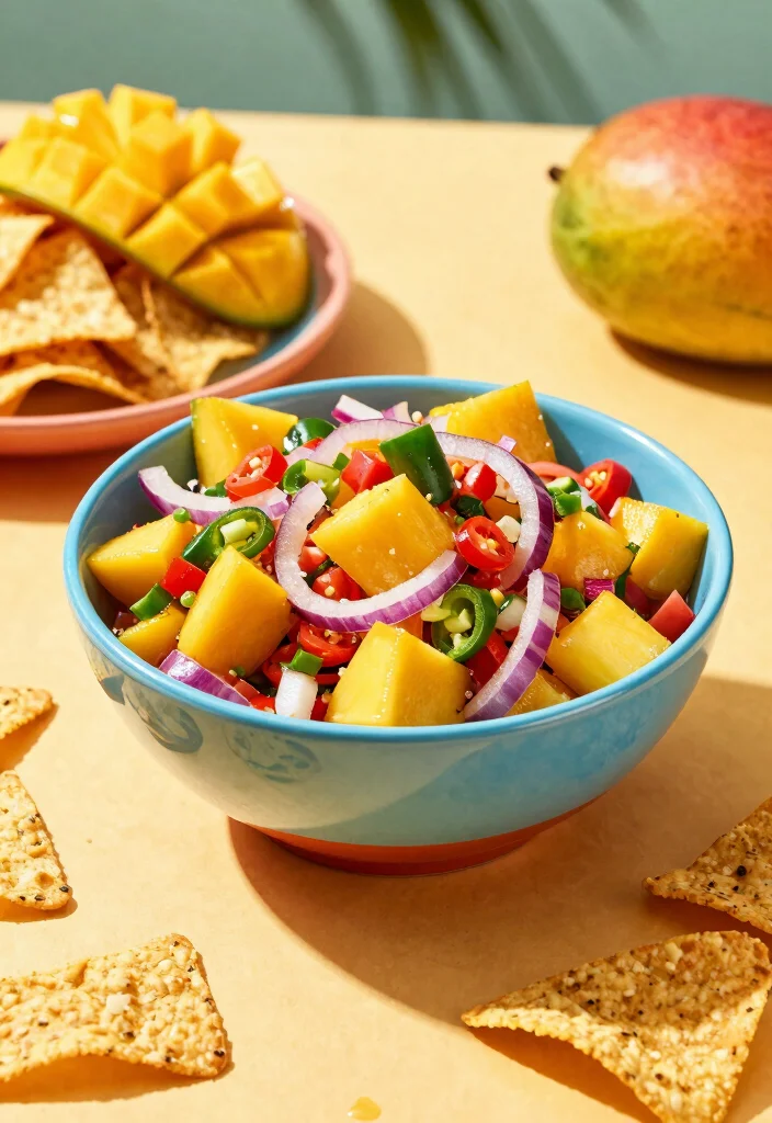 15 Gluten Free Dairy Free Dip Recipes Perfect for Parties - 11. Tropical Mango Salsa Dip 1