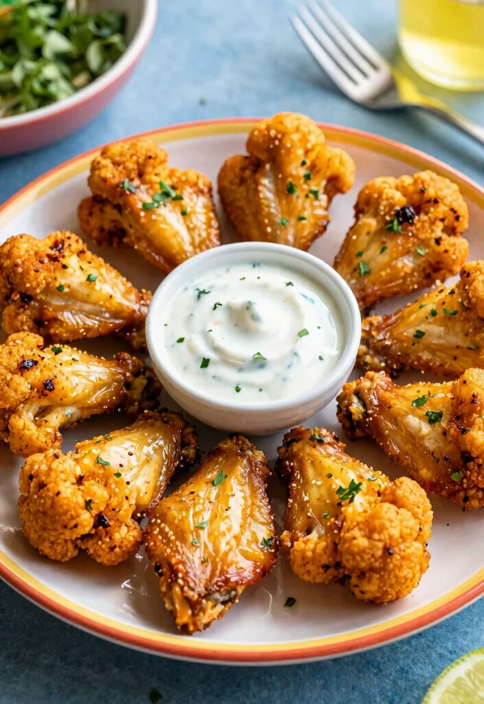 15 Gluten Free Dairy Free Potluck Recipes Easy to Share - 14. Cauliflower Buffalo Wings 1