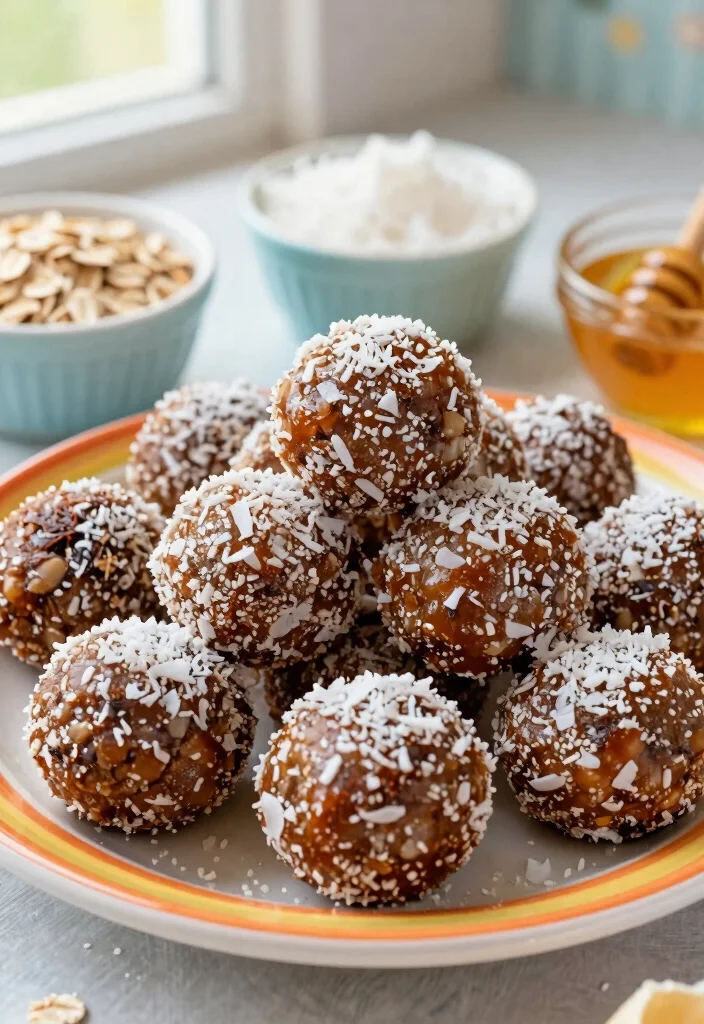 15 Gluten Free Dairy Free Potluck Recipes Easy to Share - 4. Coconut Energy Bites 1