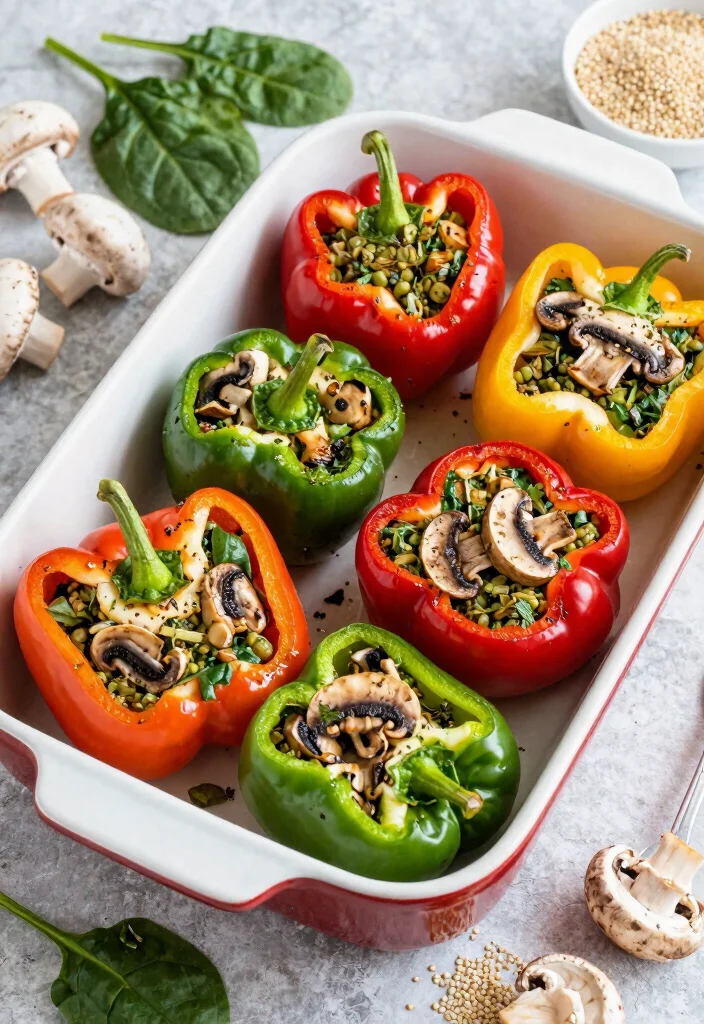 15 Gluten Free Dairy Free Soy Free Recipes for Allergen-Friendly Family Meals - 12. Spinach and Mushroom Stuffed Peppers 1