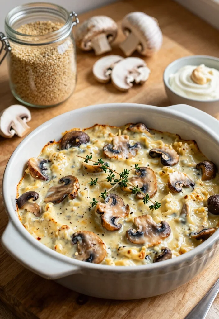 16 Gluten Free Dairy Free Casserole Recipes That Are Easy to Make - 1. Creamy Vegan Mushroom Casserole 1