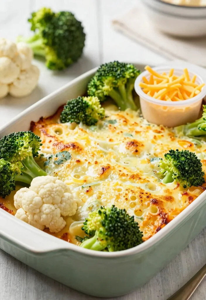 16 Gluten Free Dairy Free Casserole Recipes That Are Easy to Make - 4. Broccoli and Cauliflower Cheese Bake 1