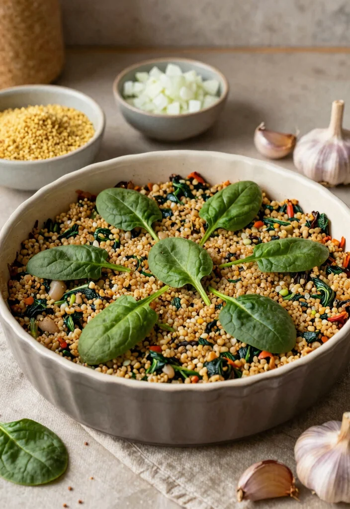 16 Gluten Free Dairy Free Casserole Recipes That Are Easy to Make - 5. Quinoa and Spinach Casserole 1