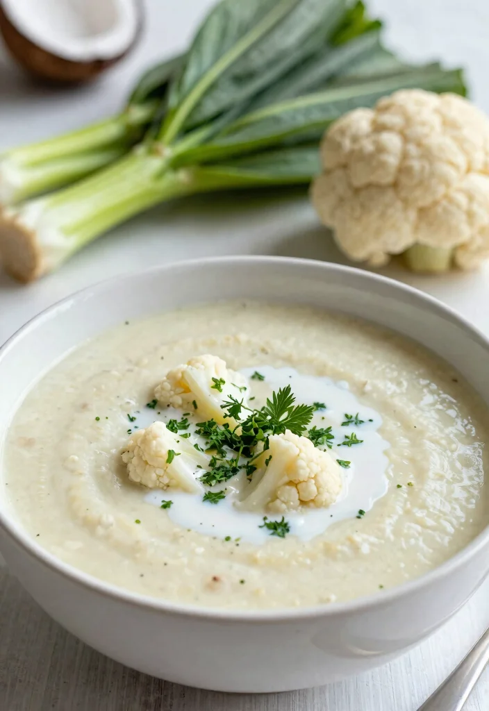 16 Gluten Free Dairy Free Soup Recipes That Are Comforting - 11. Cauliflower and Leek Soup 1