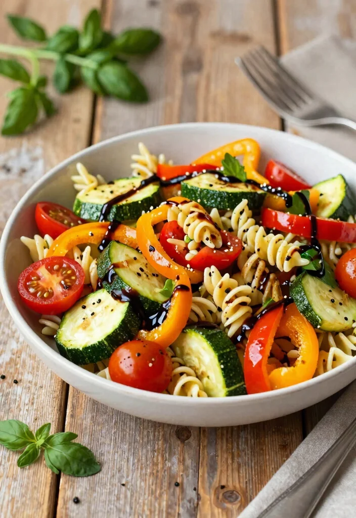 16 Gluten Free Pasta Salad Recipes Perfect for Potlucks - 12. Roasted Vegetable Pasta Salad 1