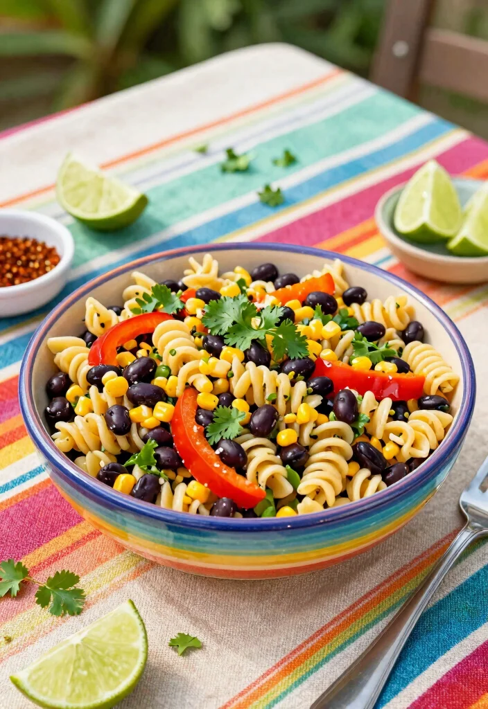 16 Gluten Free Pasta Salad Recipes Perfect for Potlucks - 3. Southwest Black Bean Pasta Salad 1