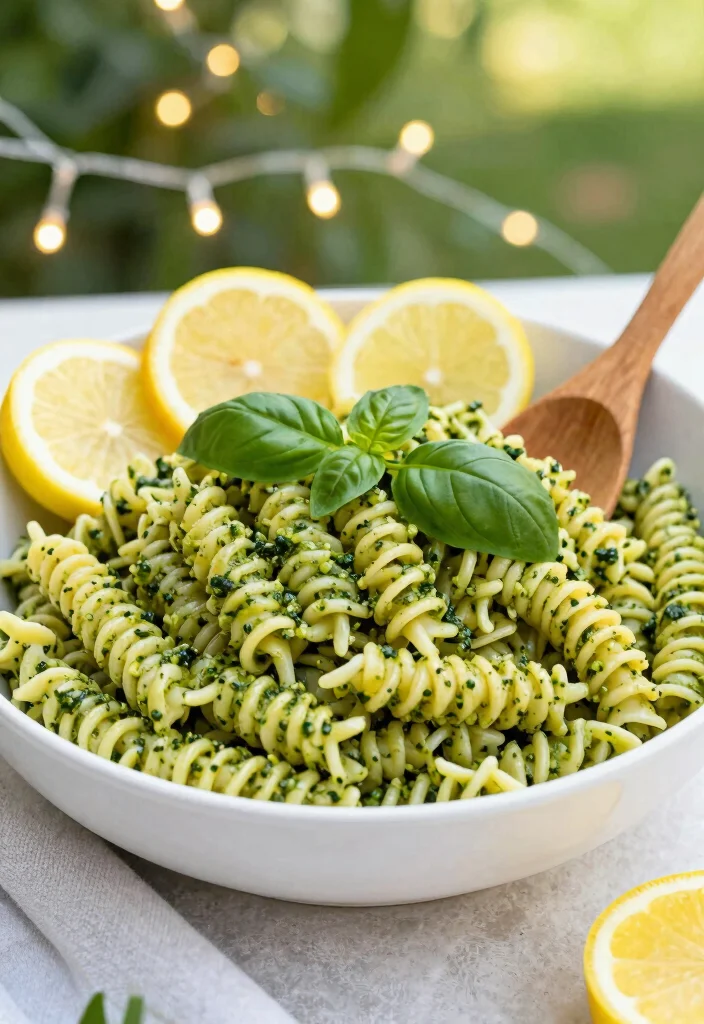 16 Gluten Free Pasta Salad Recipes Perfect for Potlucks - 4. Lemon Basil Pesto Pasta Salad 1