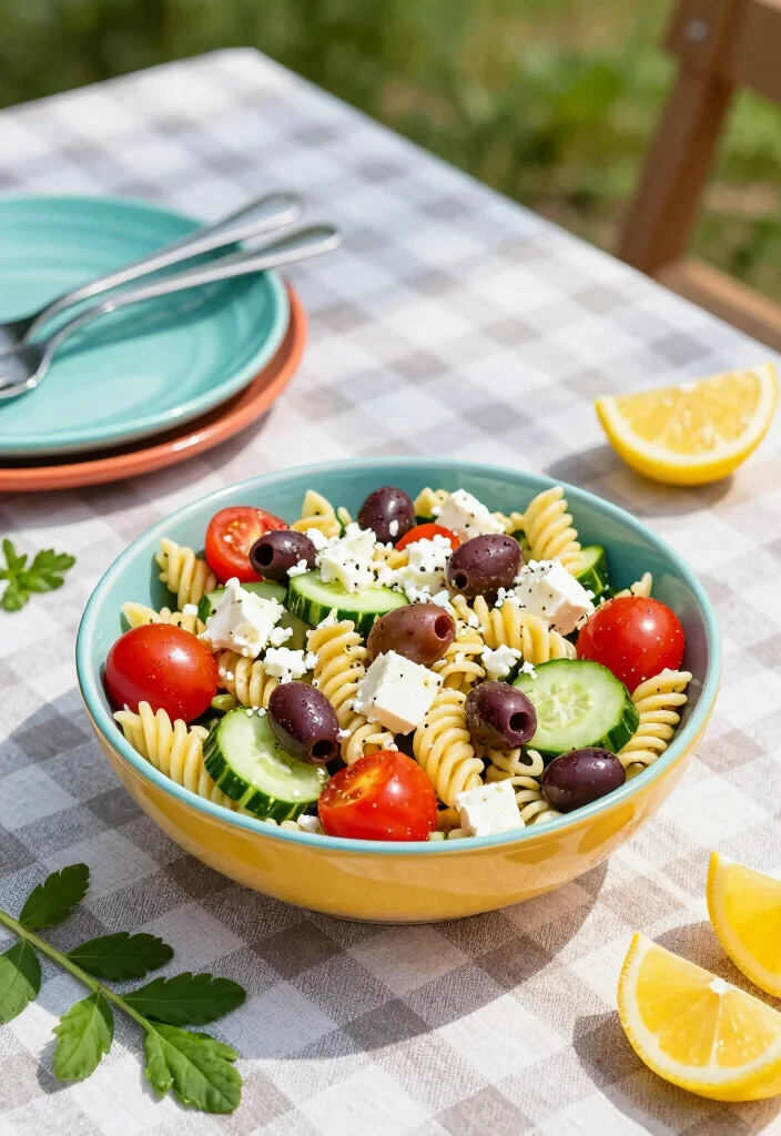 16 Gluten Free Pasta Salad Recipes Perfect for Potlucks - 5. Greek Pasta Salad with Feta 1
