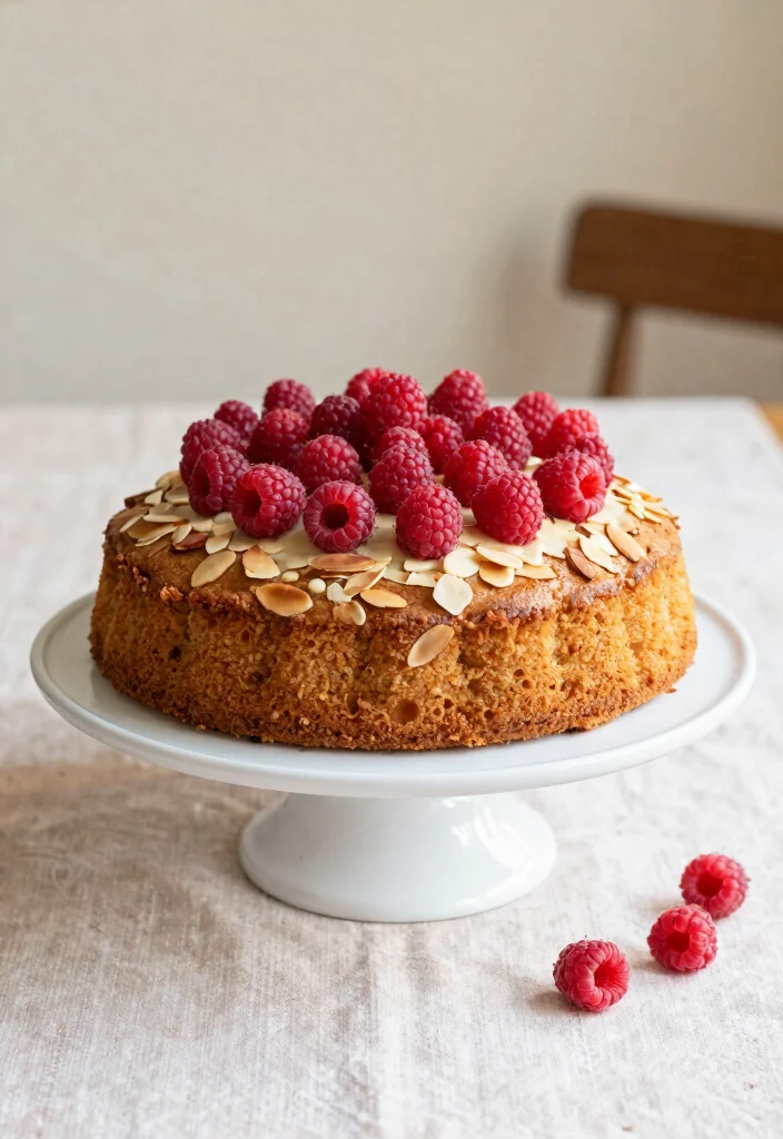 17 Gluten Free Sugar Free Cake Recipes: Healthy Treats Everyone Enjoys - 16. Raspberry Almond Cake 1