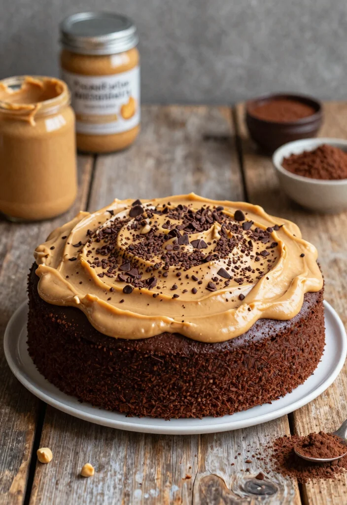 17 Gluten Free Sugar Free Cake Recipes: Healthy Treats Everyone Enjoys - 6. Peanut Butter Chocolate Cake 1