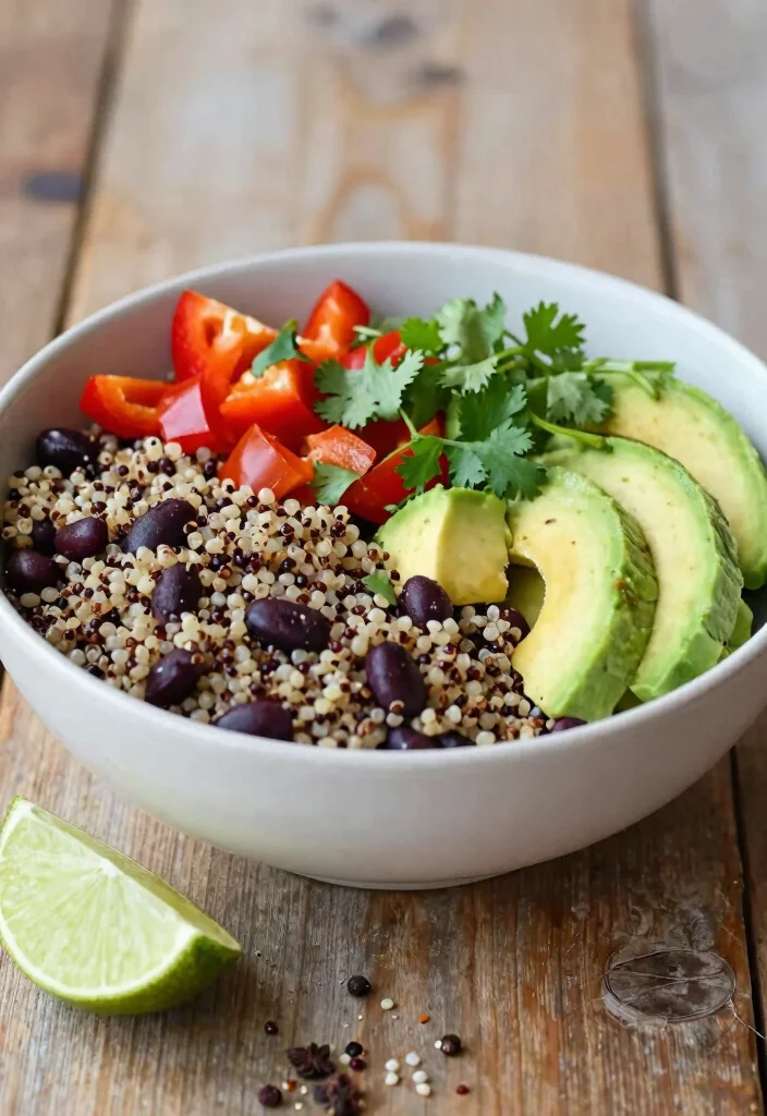 17 High Protein Gluten Free Meals for Muscle-Building - 1. Quinoa and Black Bean Bowl 1