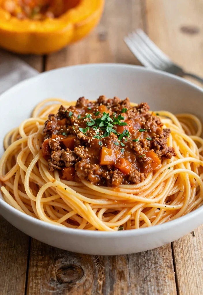 17 High Protein Gluten Free Meals for Muscle-Building - 13. Spaghetti Squash with Meat Sauce 1