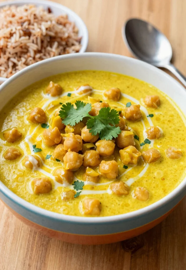 17 High Protein Gluten Free Meals for Muscle-Building - 14. Coconut Curry Chickpeas 1