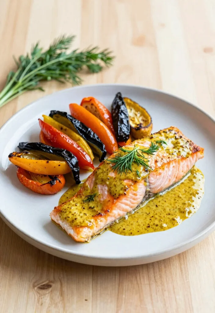 17 High Protein Gluten Free Meals for Muscle-Building - 3. Baked Salmon with Dill and Mustard 1