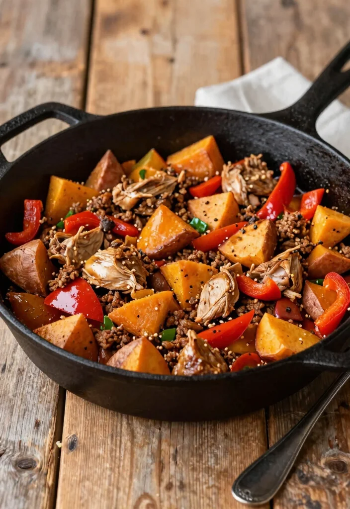17 High Protein Gluten Free Meals for Muscle-Building - 4. Turkey and Sweet Potato Skillet 1