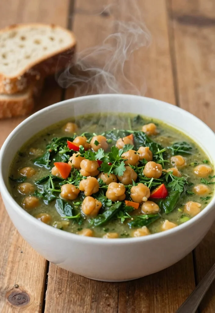 17 High Protein Gluten Free Meals for Muscle-Building - 5. Chickpea and Spinach Stew 1