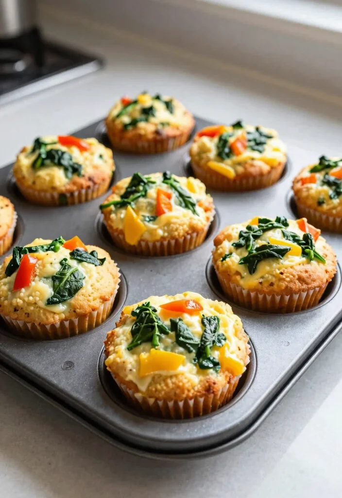 17 High Protein Gluten Free Meals for Muscle-Building - 7. Egg and Veggie Breakfast Muffins 1