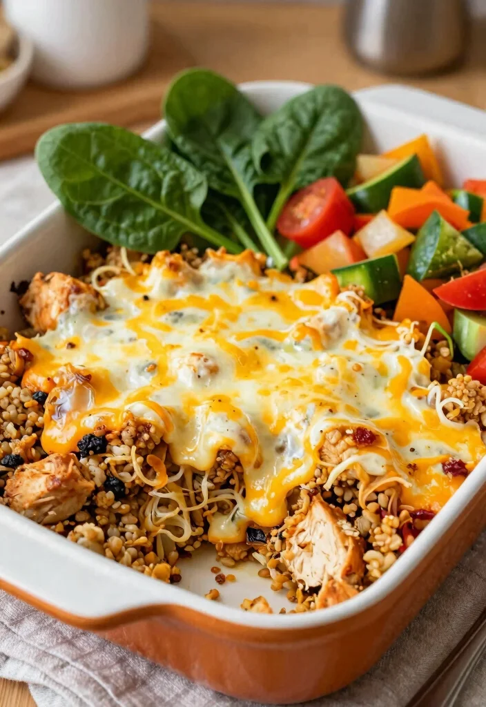 18 Best Gluten Free Chicken Casserole Recipes That Are Easy & Comforting - 2. Cheesy Chicken Quinoa Casserole 1