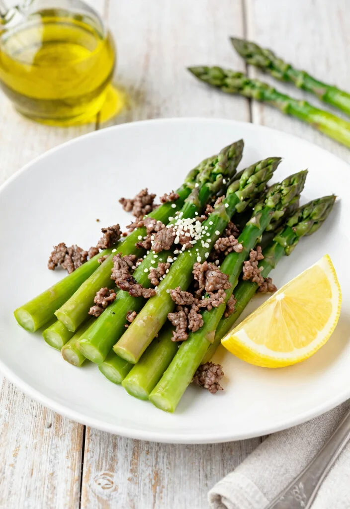 18 Gluten Free Dairy Free Ground Beef Recipes for Easy Dinners - 15. Lemon Garlic Beef and Asparagus 1