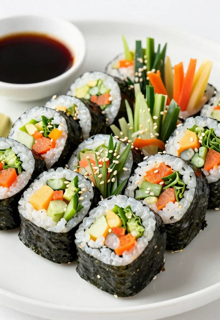 18 Gluten Free Dairy Free Lunch Recipes You Can Take On the Go - 17. Veggie Sushi Rolls 1