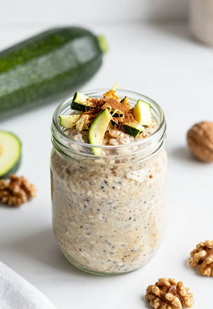 18 Gluten and Dairy Free Breakfast Recipes You Can Make Ahead - 11. Zucchini Bread Overnight Oats 1