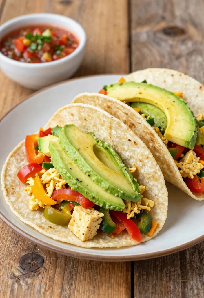 18 Gluten and Dairy Free Breakfast Recipes You Can Make Ahead - 15. Breakfast Tacos with Scrambled Tofu 1