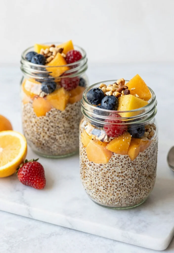 18 Gluten and Dairy Free Breakfast Recipes You Can Make Ahead - 16. Overnight Quinoa Breakfast Jars 1