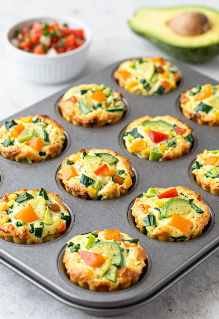18 Gluten and Dairy Free Breakfast Recipes You Can Make Ahead - 8. Veggie Egg Muffins 1