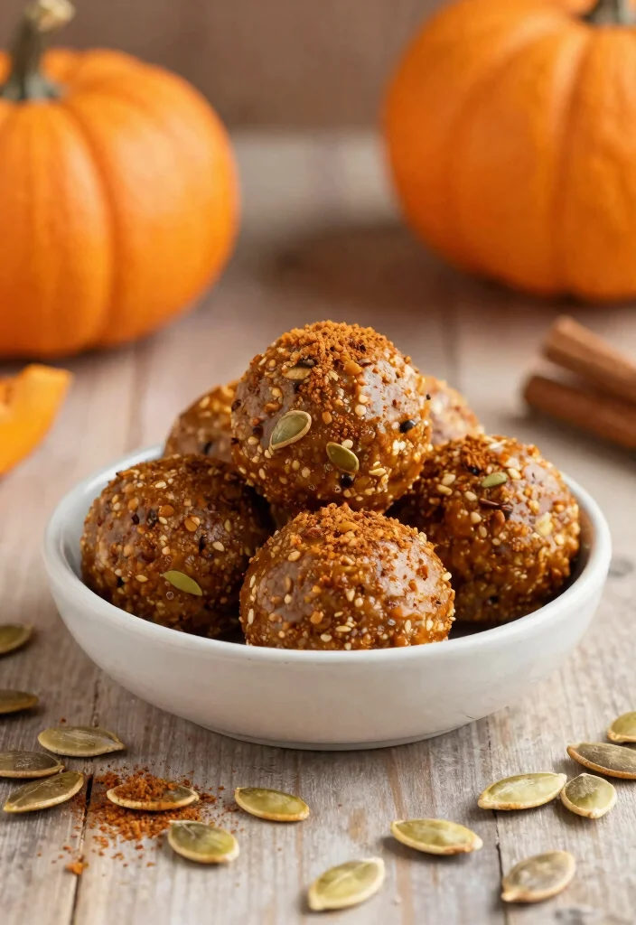 18 Gluten and Dairy Free Recipes for Desserts (Easy & Delicious) - 13. Pumpkin Spice Energy Balls 1
