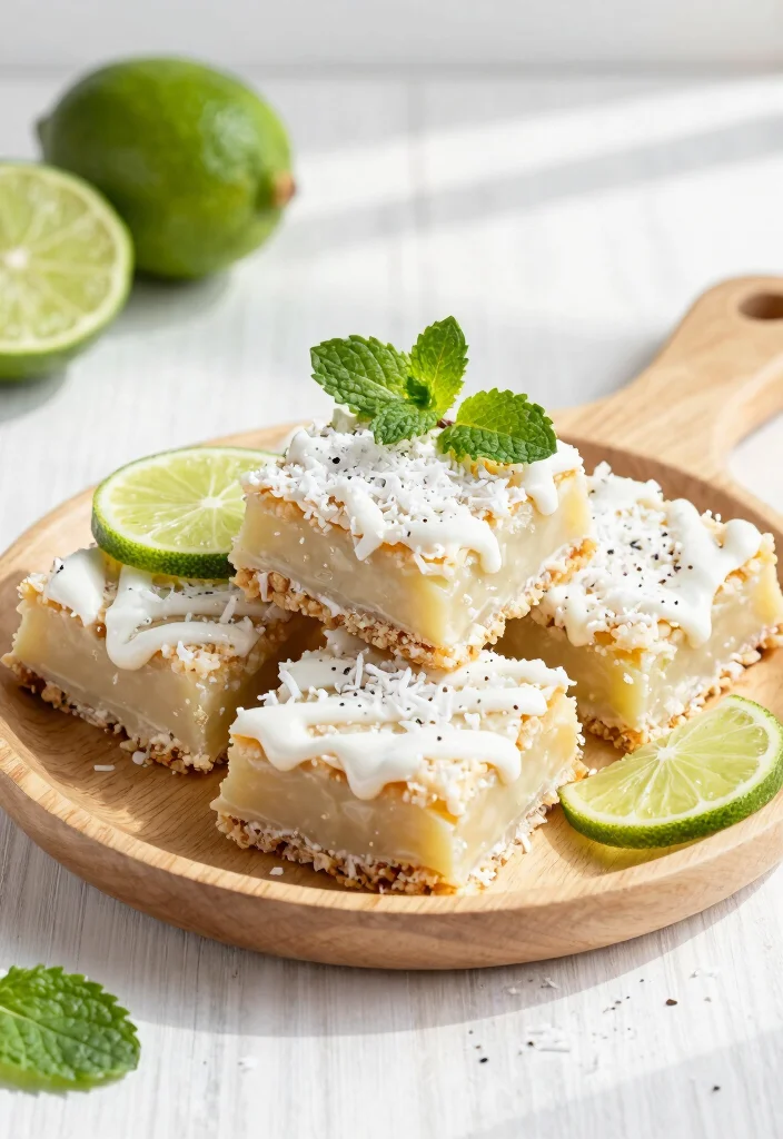 18 Gluten and Dairy Free Recipes for Desserts (Easy & Delicious) - 2. No-Bake Coconut Lime Bars 1
