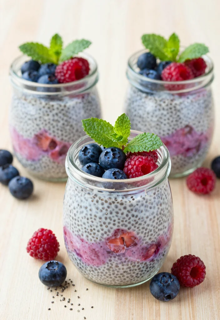 18 Gluten and Dairy Free Recipes for Desserts (Easy & Delicious) - 4. Berry Chia Pudding 1