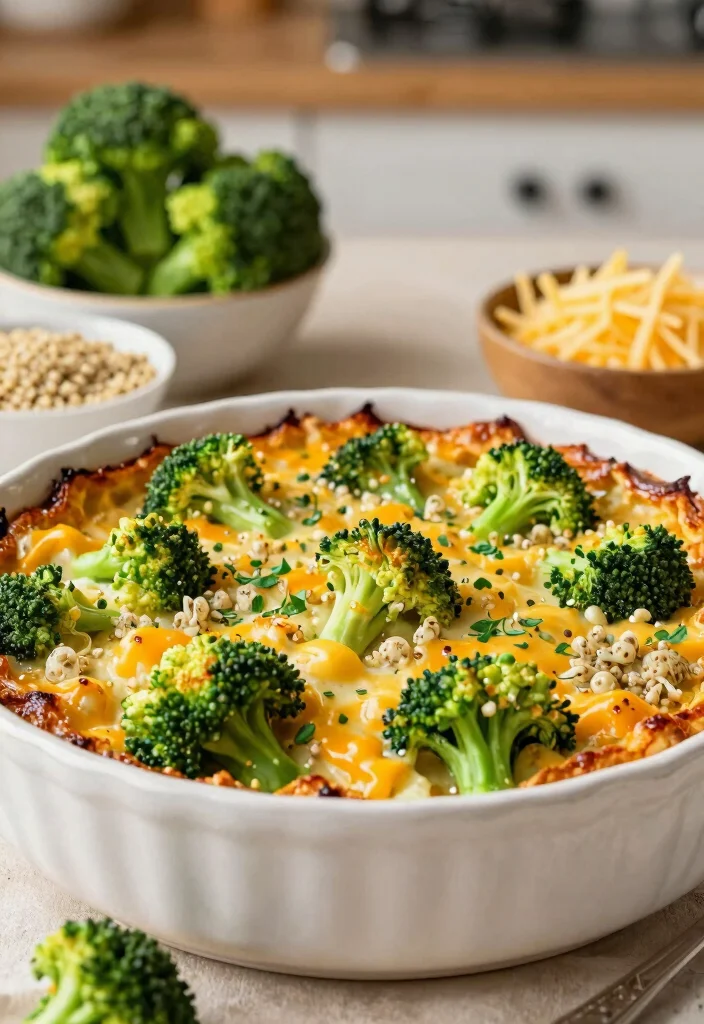 19 Gluten Free Casserole Recipes for Dinner You Can Make Ahead - 1. Cheesy Broccoli and Quinoa Casserole 1