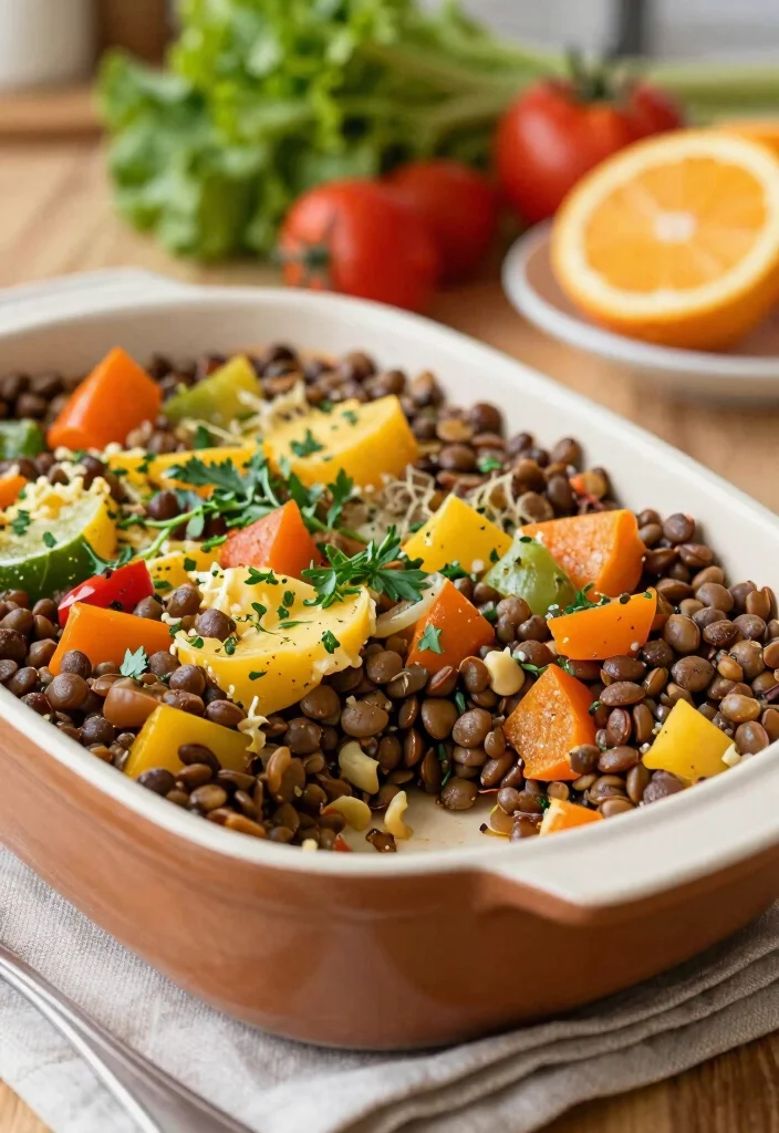 19 Gluten Free Casserole Recipes for Dinner You Can Make Ahead - 15. Lentil and Veggie Casserole 1