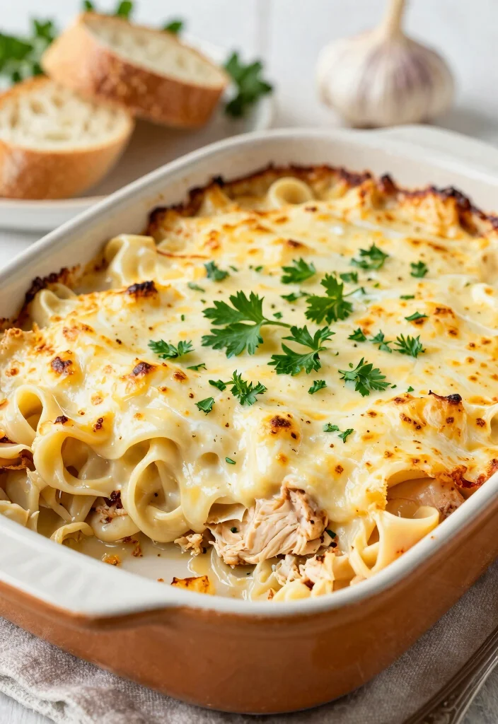 19 Gluten Free Casserole Recipes for Dinner You Can Make Ahead - 16. Chicken Alfredo Casserole 1