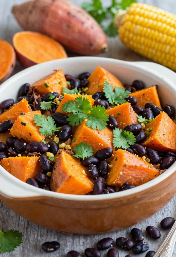 19 Gluten Free Casserole Recipes for Dinner You Can Make Ahead - 3. Sweet Potato and Black Bean Casserole 1