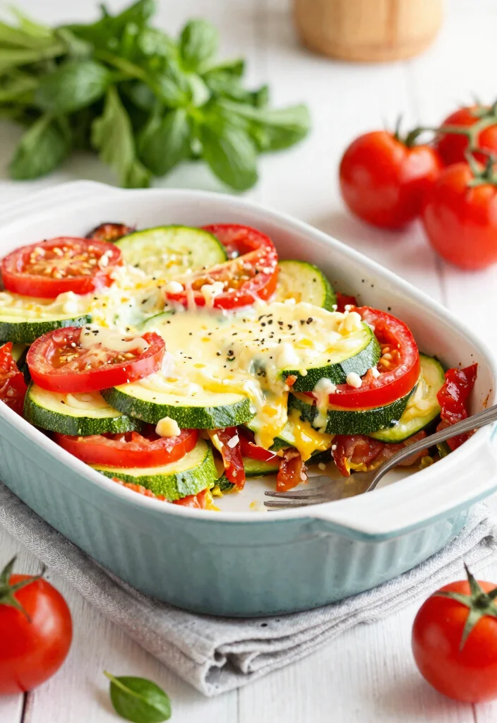 19 Gluten Free Casserole Recipes for Dinner You Can Make Ahead - 4. Zucchini and Tomato Summer Casserole 1