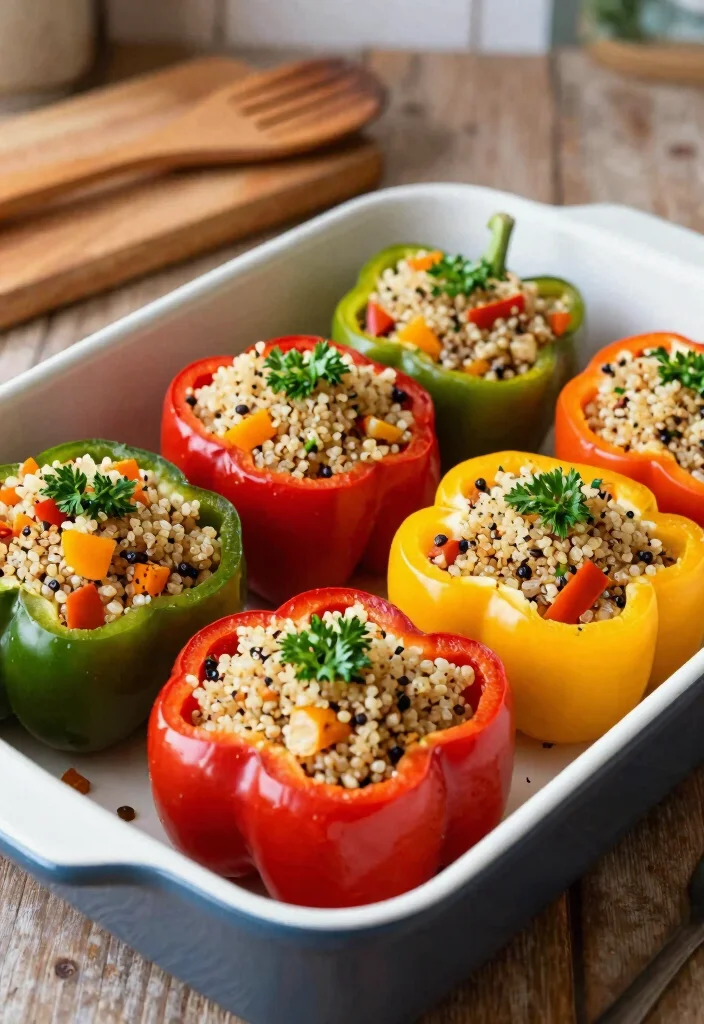 19 Gluten Free Dairy Free Recipes for Dinner That's Family-Friendly - 2. Quinoa & Veggie Stuffed Peppers 1