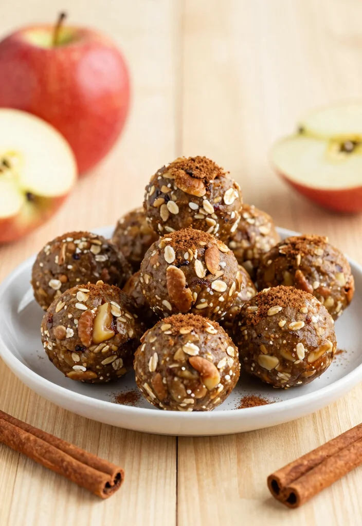 19 Gluten Free Recipes for New Moms: Easy & Nutritious Options - 15. Apple Cinnamon Energy Balls 1