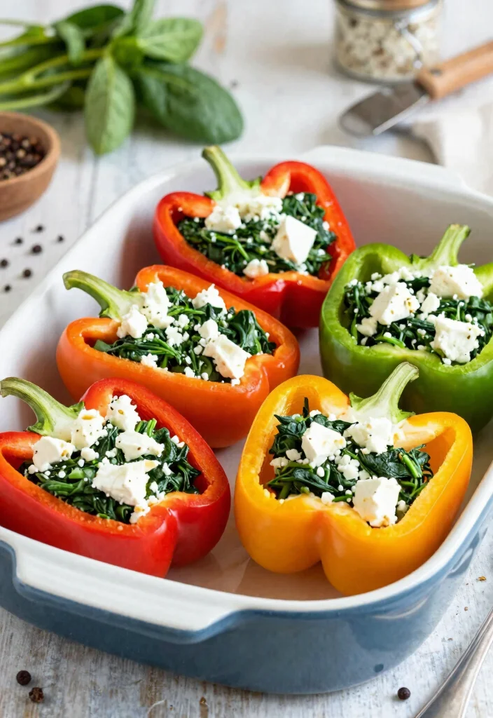 19 Gluten Free Recipes for New Moms: Easy & Nutritious Options - 3. Spinach and Feta Stuffed Peppers 1