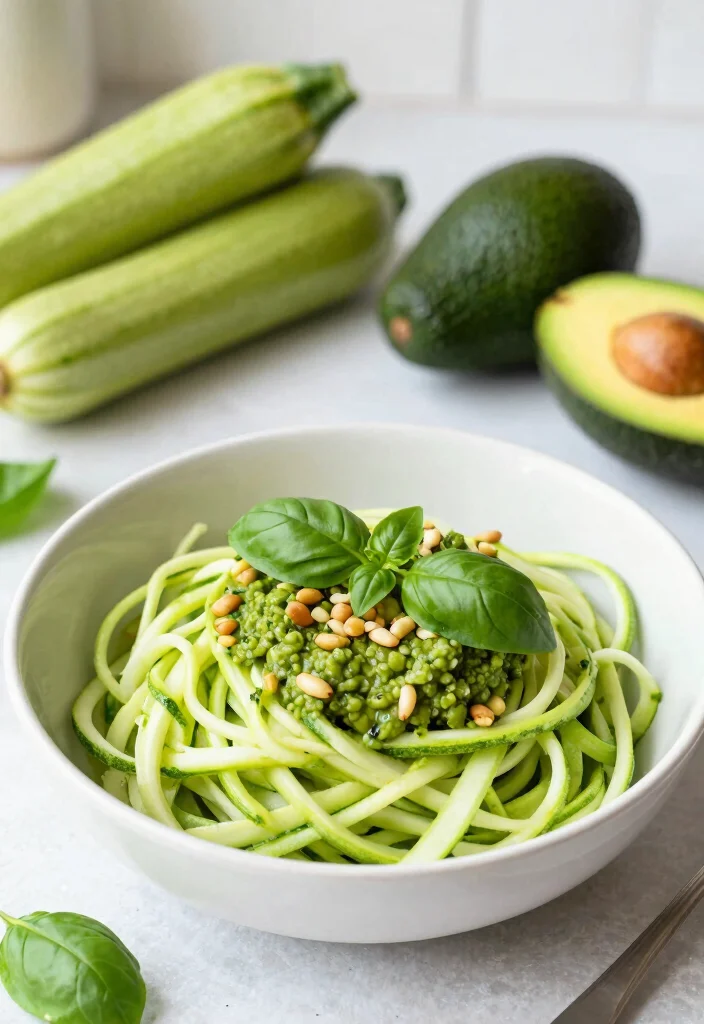 19 Gluten Free Recipes for New Moms: Easy & Nutritious Options - 5. Zucchini Noodles with Avocado Pesto 1