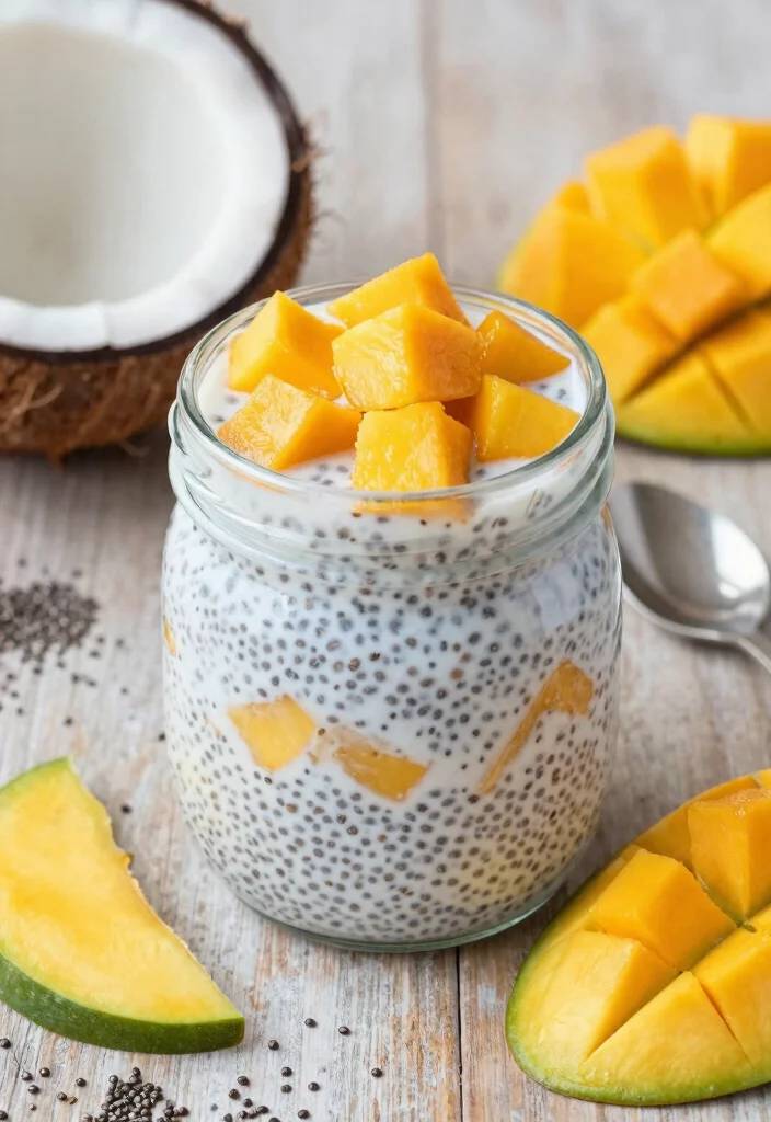 19 Gluten and Dairy Free Recipes Easy to Prepare Quickly - 17. Coconut Mango Chia Pudding 1