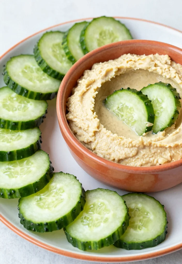 19 Gluten and Dairy Free Recipes Easy to Prepare Quickly - 18. Cucumber and Hummus Snack 1