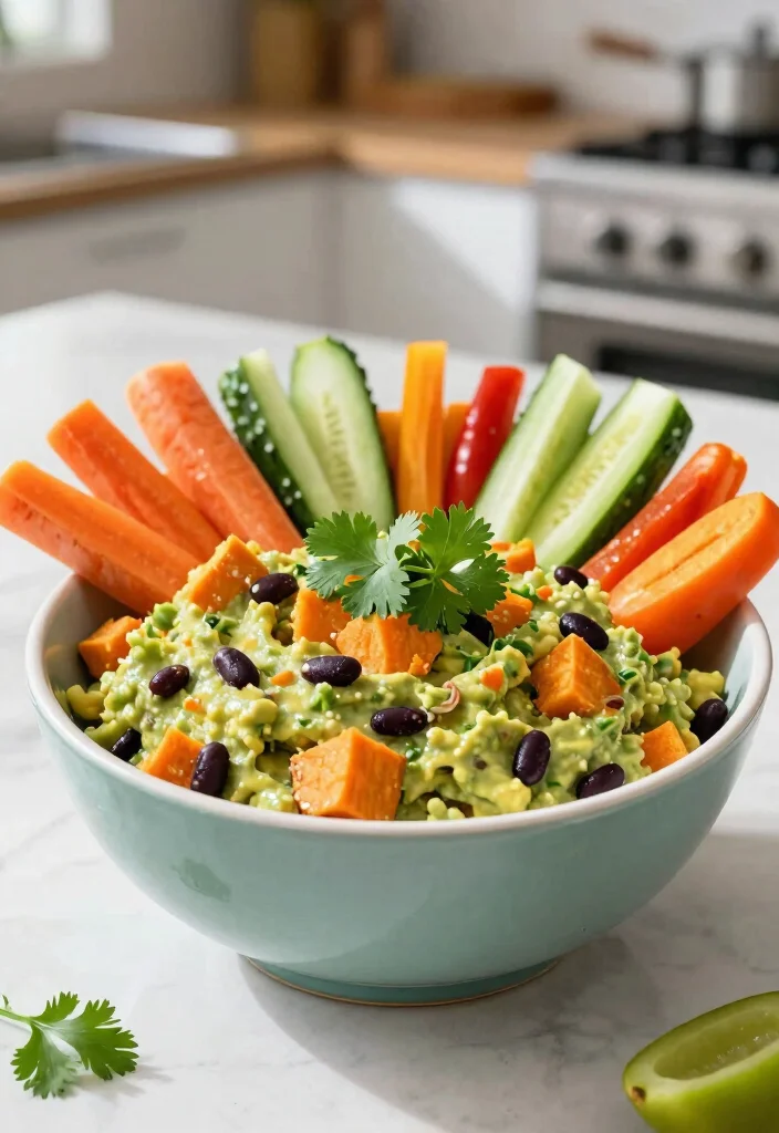 19 Gluten and Dairy Free Snack Recipes: Portable & Easy - 1. Sweet Potato and Black Bean Guacamole 1