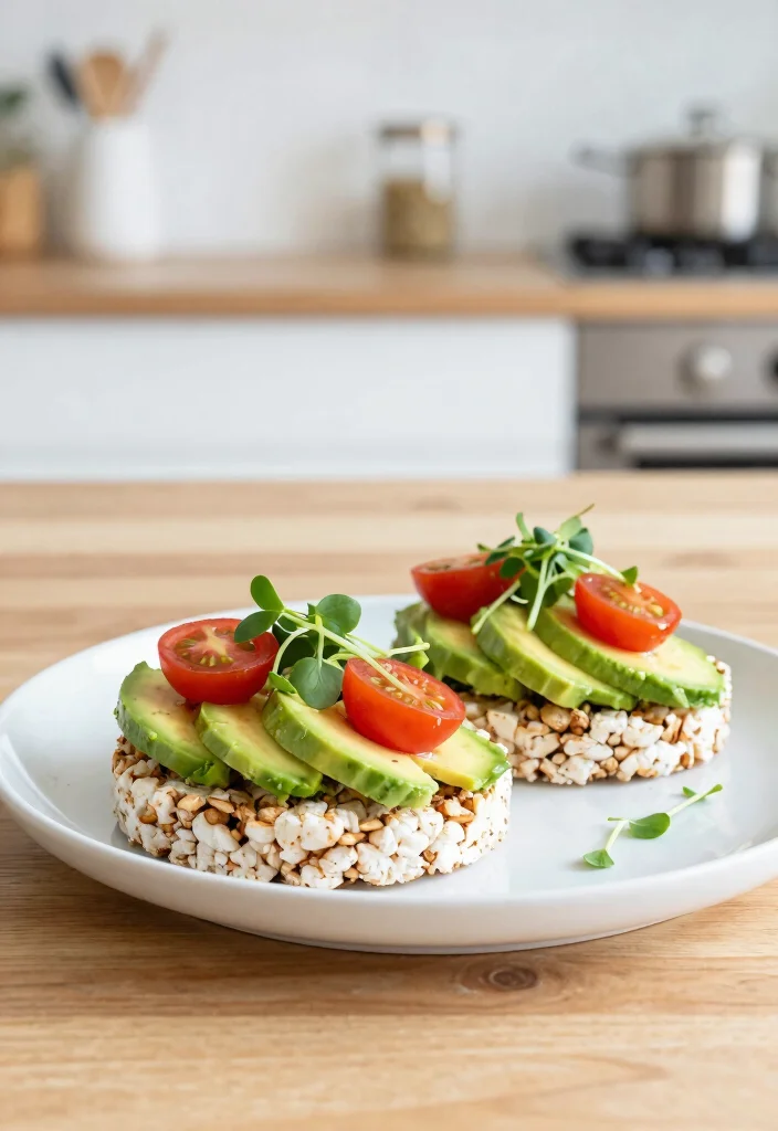 19 Gluten and Dairy Free Snack Recipes: Portable & Easy - 10. Avocado Toast on Rice Cakes 1