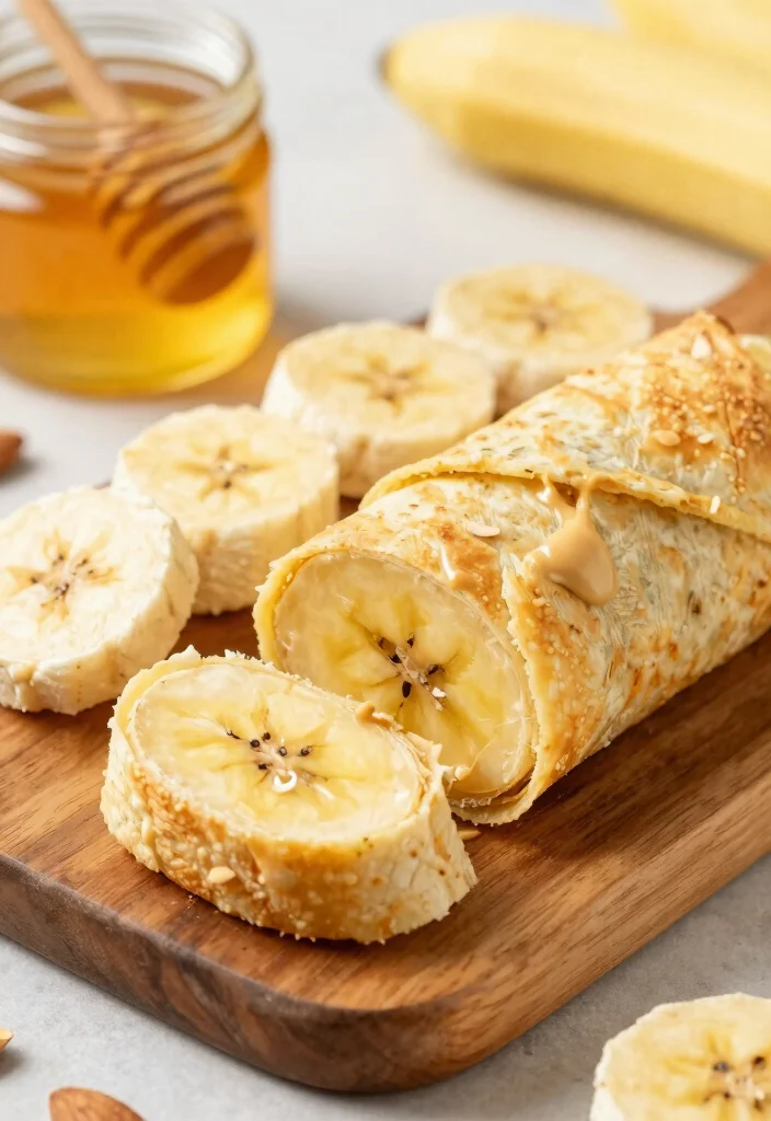 19 Gluten and Dairy Free Snack Recipes: Portable & Easy - 4. Almond Butter Banana Roll-Ups 1