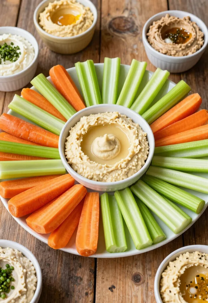 19 Gluten and Dairy Free Snack Recipes: Portable & Easy - 7. Carrot and Celery Sticks with Hummus 1