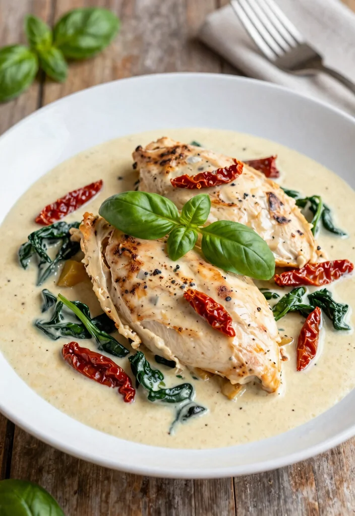 19 Low Carb Gluten Free Recipes for Dinner (Keto Approved) - 18. Creamy Tuscan Chicken 1
