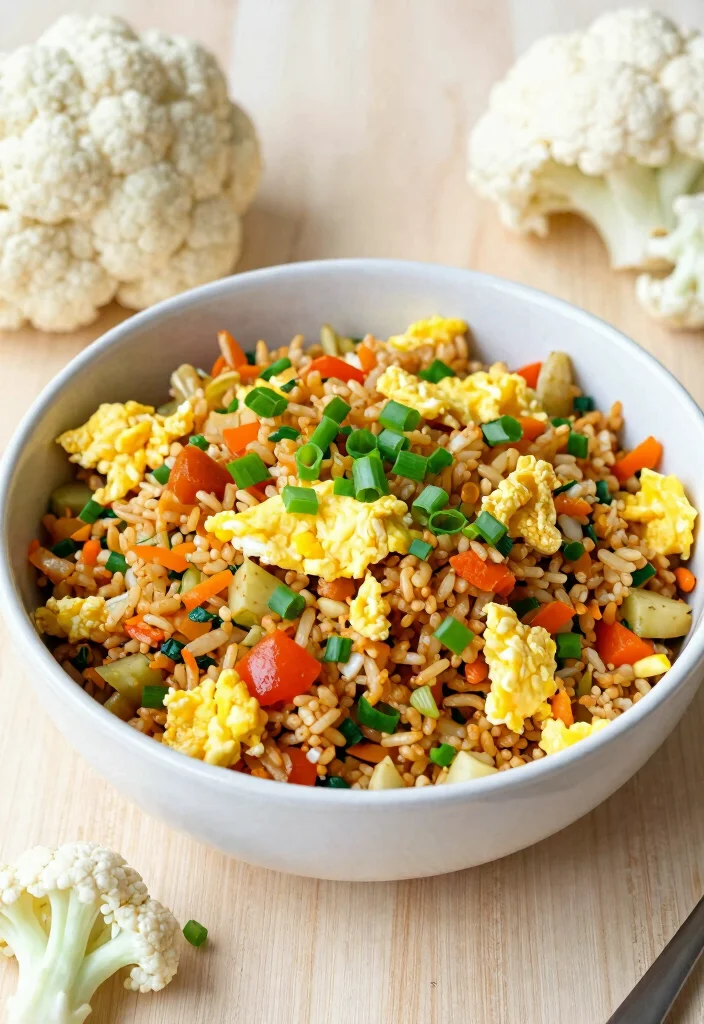 19 Low Carb Gluten Free Recipes for Dinner (Keto Approved) - 4. Cauliflower Fried Rice 1