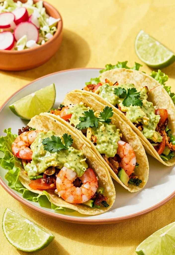 19 Low Carb Gluten Free Recipes for Dinner (Keto Approved) - 9. Shrimp Tacos with Avocado Cream 1