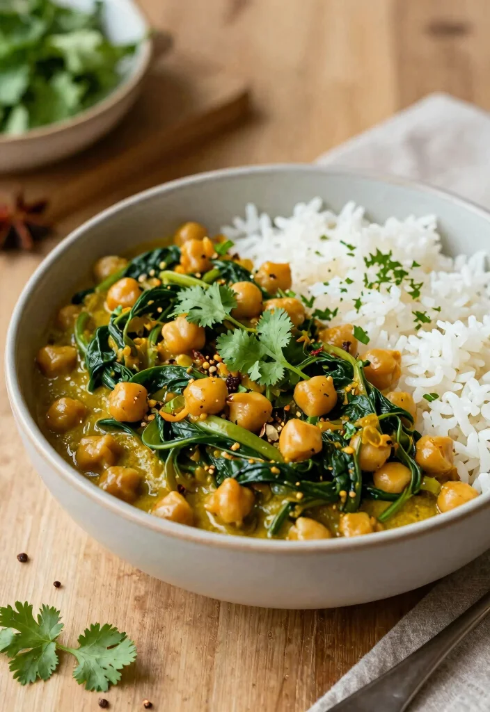 20 Gluten Free Recipes for Dinner: Healthy & Quick Solutions - 3. Chickpea Curry with Spinach 1